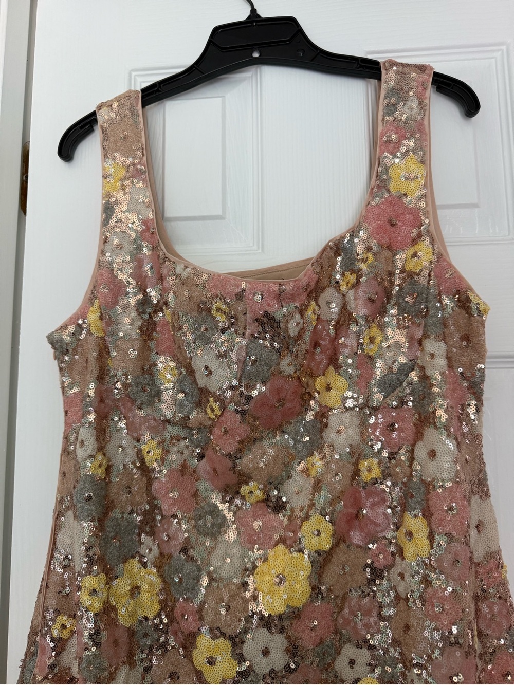 Cider Floral Sequin Camisole in Pink, Yellow & Cream
